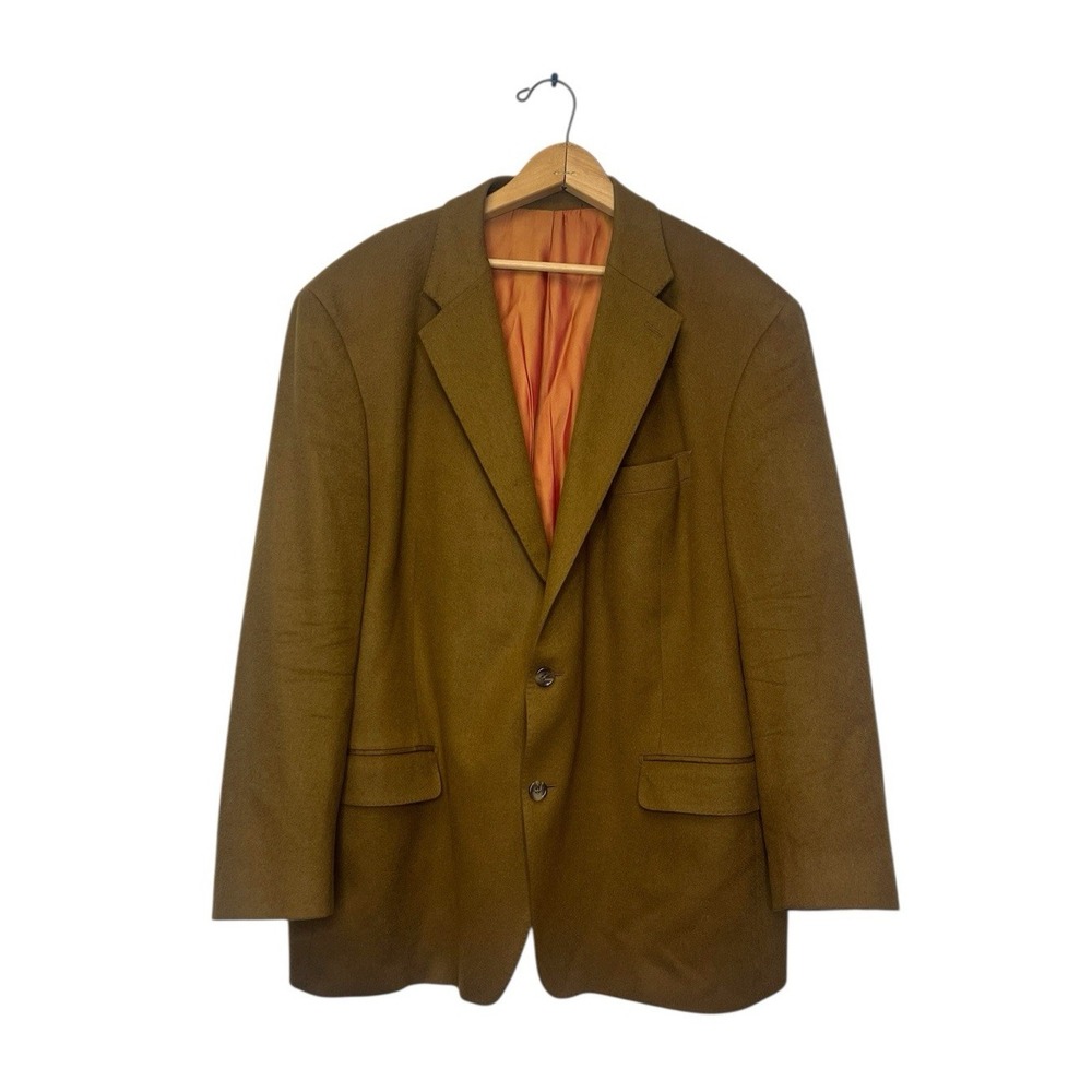 Amicale Sport Coat Mens 48R Dark Camel Wool Cashmere J Sandro Blazer‎ Ventresca